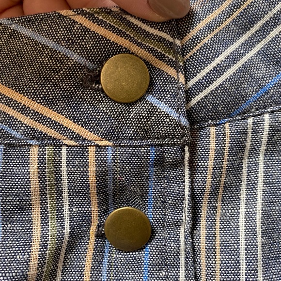 Linen Button-Up Mini Skirt - Picture 4 of 6
